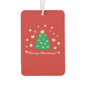 可愛カラフルいフェスティバルメリークリスマスツリー カーエアーフレッシュナー (裏面)