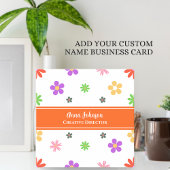 可愛カラフルいフローラデザインパターン スクエア名刺