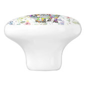 可愛カラフルいフローラ セラミックノブ (側面)