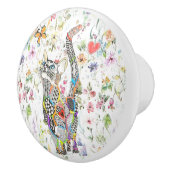 可愛カラフルいフローラ セラミックノブ (右)