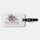 可愛カラフルいフローラ ラゲッジタグ (正面横)