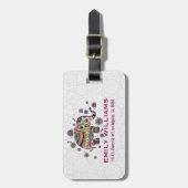 可愛カラフルいフローラ ラゲッジタグ (正面縦)