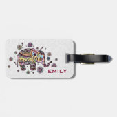 可愛カラフルいフローラ ラゲッジタグ (裏面横)