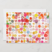 可愛カラフルいブガーリーロット撮影誕生日 招待状 (裏面)