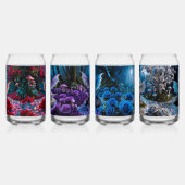 可愛カラフルいベビードラゴン ガラス缶 (左)