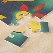 可愛カラフルいホログラフィックフクロウ ジグソーパズル (側面)