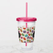 可愛カラフルいマカロンパターファンシーン アクリルタンブラー (右)