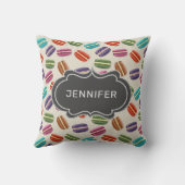 可愛カラフルいマカロンパターファンシーン クッション (裏面)