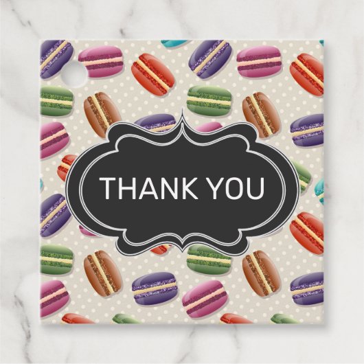 可愛カラフルいマカロンパターファンシーン フェイバータグ (正面)