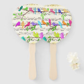 可愛カラフルいミュージカル鳥の交響曲 – Happy Song ハンドファン (正面&裏面)