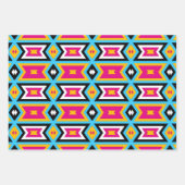 可愛カラフルいモダントレンディー幾何学模様 ラッピングペーパーシート (正面)