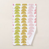 可愛カラフルいモダン幾何学模様 バスタオルセット (ハンドタオル)