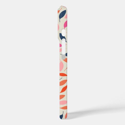 可愛カラフルいモダン葉パイパーソナライズされたクブルー Case-Mate iPhoneケース (裏面 / 左)