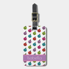 可愛カラフルいラディバグパターン ラゲッジタグ