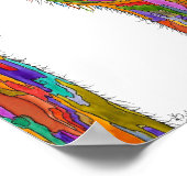 可愛カラフルいラマのポスター – 12インチx 12インチ ポスター (角)