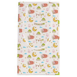 可愛カラフルいラマダンとイードキッズパーティー抱き枕 スモールペーパーバッグ