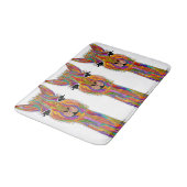 可愛カラフルいラマ風呂マット バスマット (アングル)