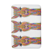 可愛カラフルいラマ風呂マット バスマット (正面縦)