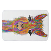 可愛カラフルいラマ風呂マット バスマット (正面)