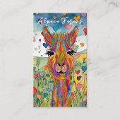 可愛カラフルいラマ/アルパカの名刺 名刺 (正面)