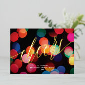 可愛カラフルいラモダンイツフォト背面金ゴールド 箔シーズンカード (立ち正面)