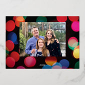 可愛カラフルいラモダンイツフォト背面金ゴールド 箔シーズンカード (裏面)