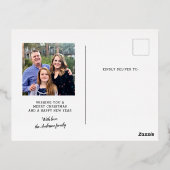 可愛カラフルいラモダンイト金ゴールド写真 箔シーズンポストカード (裏面)