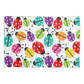 可愛カラフルいレディーバグのシームレスなパターン 枕カバー (裏面)