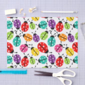 可愛カラフルいレディーバグのシームレスなパターン 薄葉紙 (クラフト)
