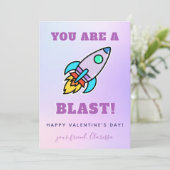 可愛カラフルいロケットスクール友人バレンタインデー シーズンカード (スタンド正面)