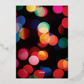 可愛カラフルい光モダンJOYFUL写真金ゴールド 箔シーズンカード (裏面)