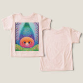 可愛カラフルい動物プリントTシャツ (デザイン正面&裏面)