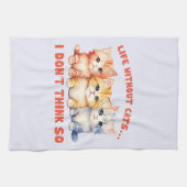 可愛カラフルい子猫たち – 猫のない生活？ キッチンタオル (横)