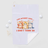 可愛カラフルい子猫たち – 猫のない生活？ ゴルフタオル (インサイチュ)