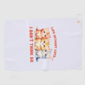 可愛カラフルい子猫たち – 猫のない生活？ ゴルフタオル (横)