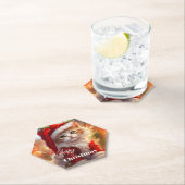 可愛カラフルい子猫クリスマス ペーパーコースター (インサイチュ)