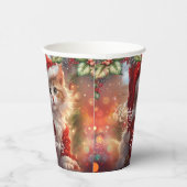 可愛カラフルい子猫クリスマス 紙コップ (右)