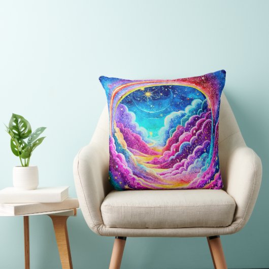 可愛カラフルい宇宙デザイン クッション (椅子)