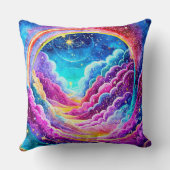 可愛カラフルい宇宙デザイン クッション (裏面)