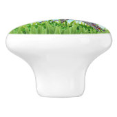 可愛カラフルい山ウズラのドアノブ セラミックノブ (側面)