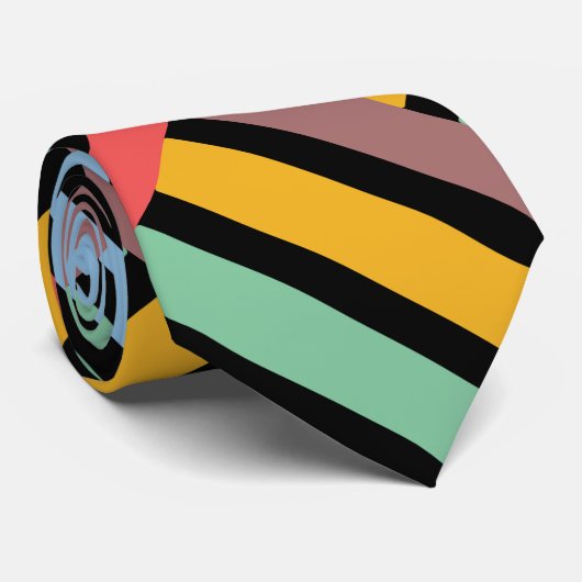 可愛カラフルい幾何学模様 ネクタイ (ロール)