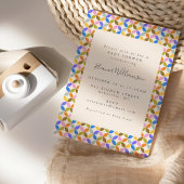 可愛カラフルい幾何男女兼用式ベビーシャワー 招待状