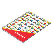 可愛カラフルい建築車玩具車 ノートブック (左側)