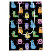 可愛カラフルい怪物 ミディアムペーパーバッグ (裏面)