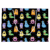 可愛カラフルい怪物 ラージペーパーバッグ (裏面)