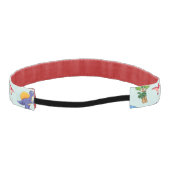 可愛カラフルい恐竜の柄 アスレチックヘッドバンド (裏面)