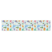 可愛カラフルい恐竜の柄 ショートテーブルランナー (横)