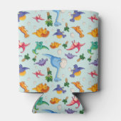 可愛カラフルい恐竜の柄 缶クーラー (裏面)