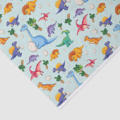 可愛カラフルい恐竜の柄 薄葉紙 (詳細)