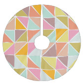 可愛カラフルい手書き幾何学模様 ブラッシュドポリエステルツリースカート (正面)